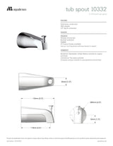 5 1/4" round tub spout with diverter