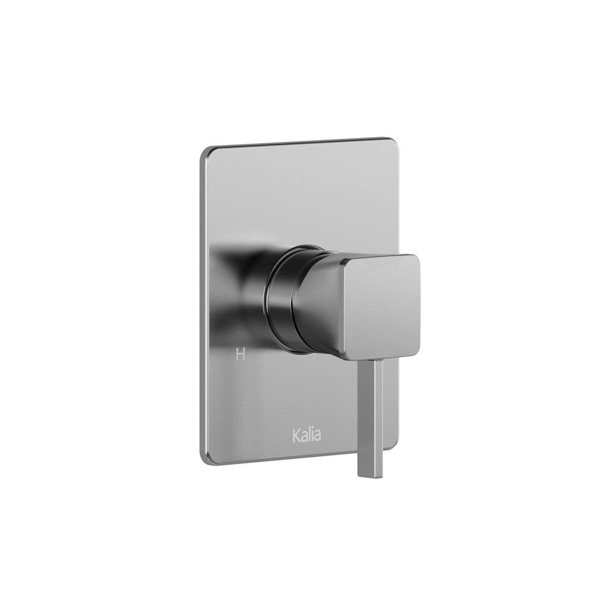 Square Decorative Trim for 1/2 inches Pressure Balance Thermostatic RPA Valve with Volume Control - Cartridge Included Chrome