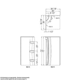 36 x 72 in. Acrylic Direct-to-Stud Two-Piece Wall Kit in White