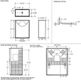 Outlook BFS-60F AcrylX Alcove Center Drain One-Piece Shower in White