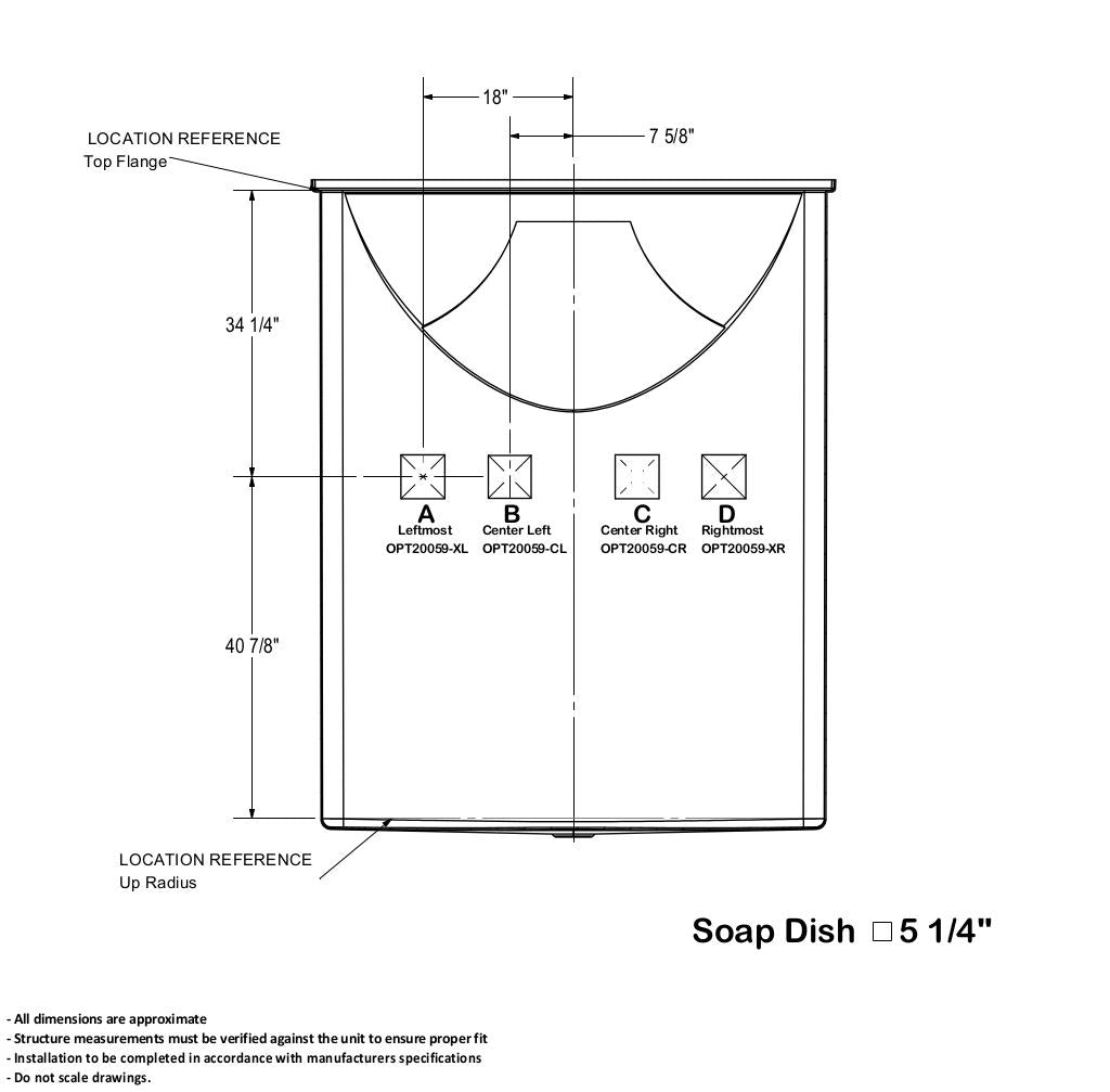 Outlook BFS-60F AcrylX Alcove Center Drain One-Piece Shower in White