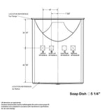 Outlook BFS-60F AcrylX Alcove Center Drain One-Piece Shower in White