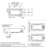 Release 6032 Acrylic Drop-in End Drain Bathtub in White