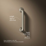 Traditional 12" grab bar