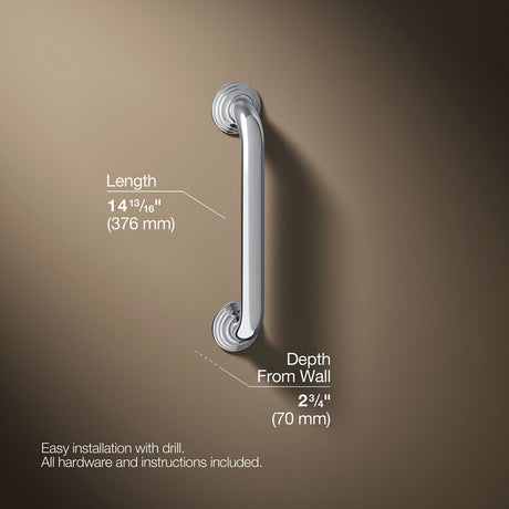 Traditional 12" grab bar