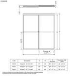 Polar 54-59 ½ in. x 68 in. Bypass Shower Door for Alcove Installation with Raindrop glass in Chrome