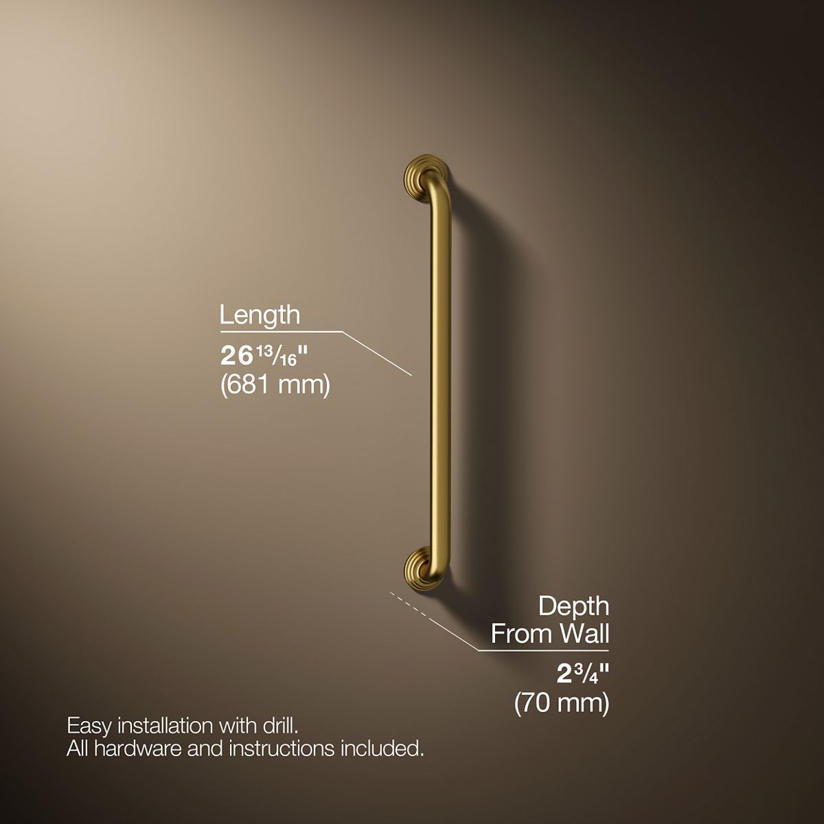Traditional 24" grab bar