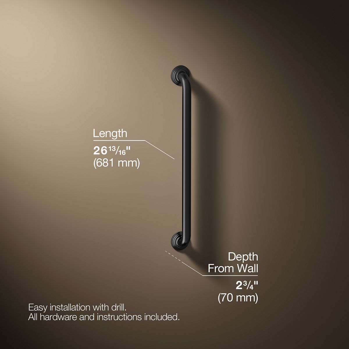 Traditional 24" grab bar