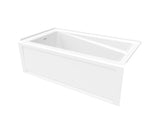 Exhibit 6032 IFS AFR Acrylic Alcove Left-Hand Drain Bathtub in White