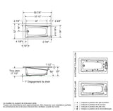 Exhibit 6032 Acrylic Drop-in End Drain Bathtub in White