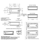 Exhibit 6030 IFS DTF Acrylic Alcove Left-Hand Drain Bathtub in White