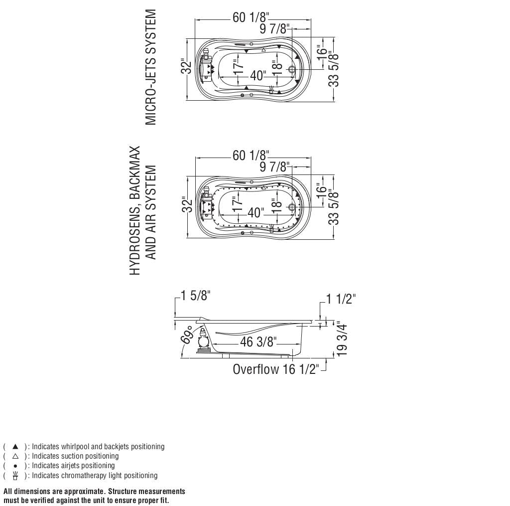 Murmur 6034 Acrylic Drop-in End Drain Bathtub in White