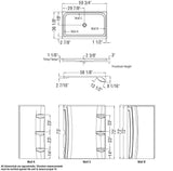 Rectangular Base 6036 3 in. Acrylic Alcove Shower Base with Center Drain in White