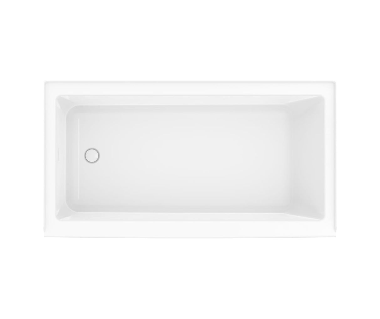 Bosca 6032 AFR Acrylic Alcove Left-Hand Drain Bathtub in White
