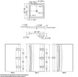 Square Base 42 3 in. 42 x 42 Acrylic Alcove Shower Base with Center Drain in White