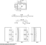 Rectangular Base 4836 3 in. Acrylic Alcove Shower Base with Center Drain in White