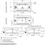 Optik C 66 x 36 Acrylic Drop-in Center Drain Bathtub in White