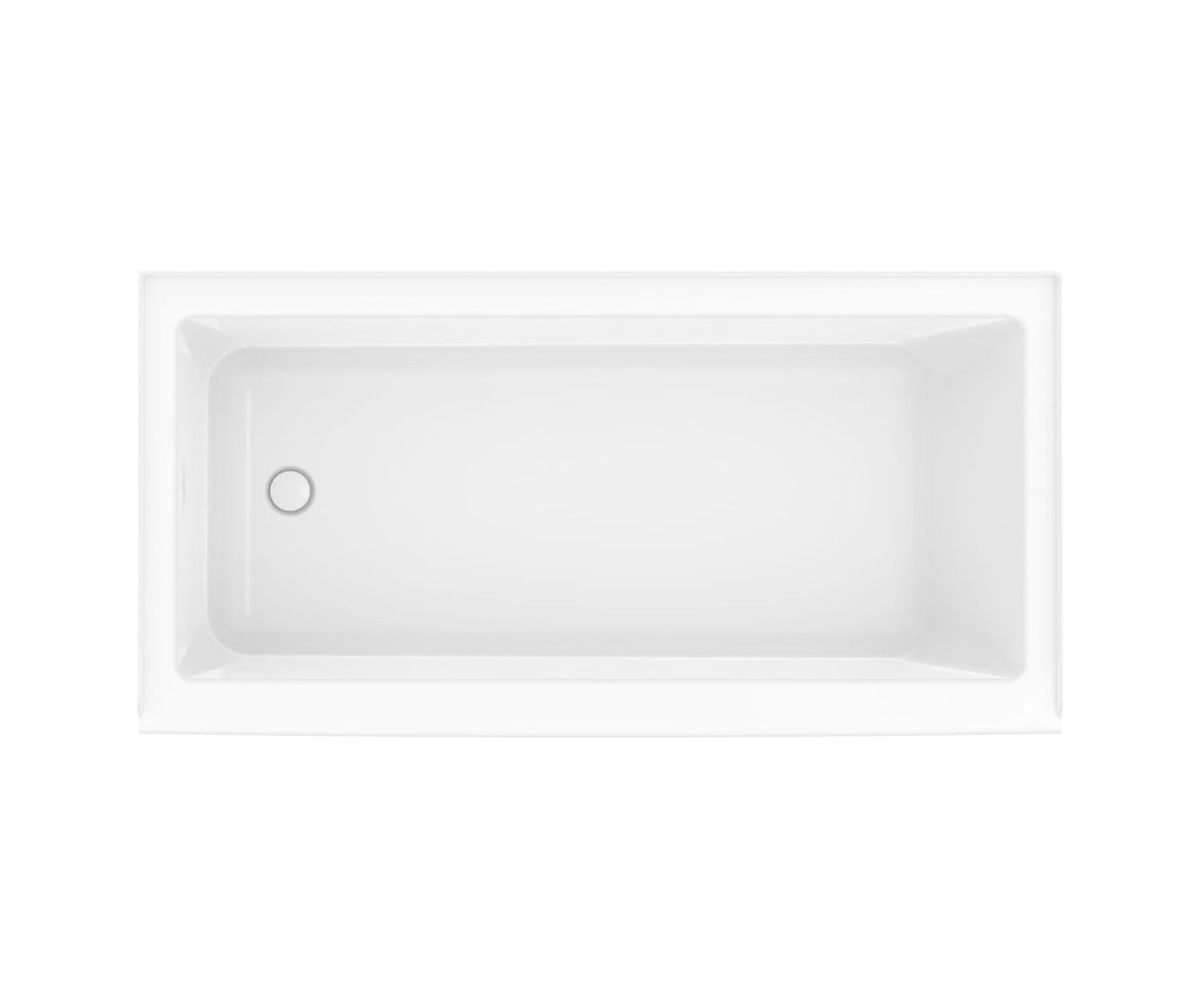 Rubix 6030 AFR Acrylic Alcove Left-Hand Drain Bathtub in White