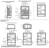 Camelia TSR-6032 Acrylic Alcove Right-Hand Drain Three-Piece Tub Shower in White