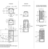 Camelia SHR-3636 Acrylic Alcove Center Drain Three-Piece Shower in White - No Seat
