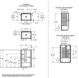 Camelia SH-4834 Acrylic Alcove Center Drain Two-Piece Shower in White