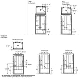 Camelia SHR-4834 Acrylic Alcove Center Drain One-Piece Shower in White