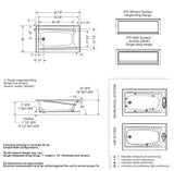 Exhibit 6036 IFS AFR Acrylic Alcove Left-Hand Drain Bathtub in White