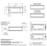 Exhibit 7232 IFS AFR DTF Acrylic Alcove Left-Hand Drain Bathtub in White