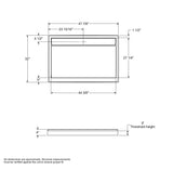 Distinct 48 48 x 32 Acrylic Alcove or Corner Shower Base with Back Center Drain in White
