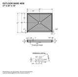 Outlook Base 4836 AcrylX Alcove Shower Base with Center Drain in White