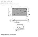 Outlook Base 6030 AcrylX Alcove Shower Base with Right-Hand Drain in White