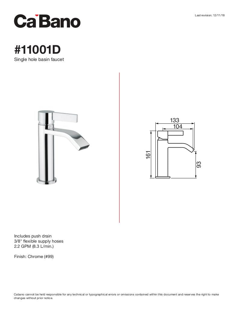 Single hole basin faucet