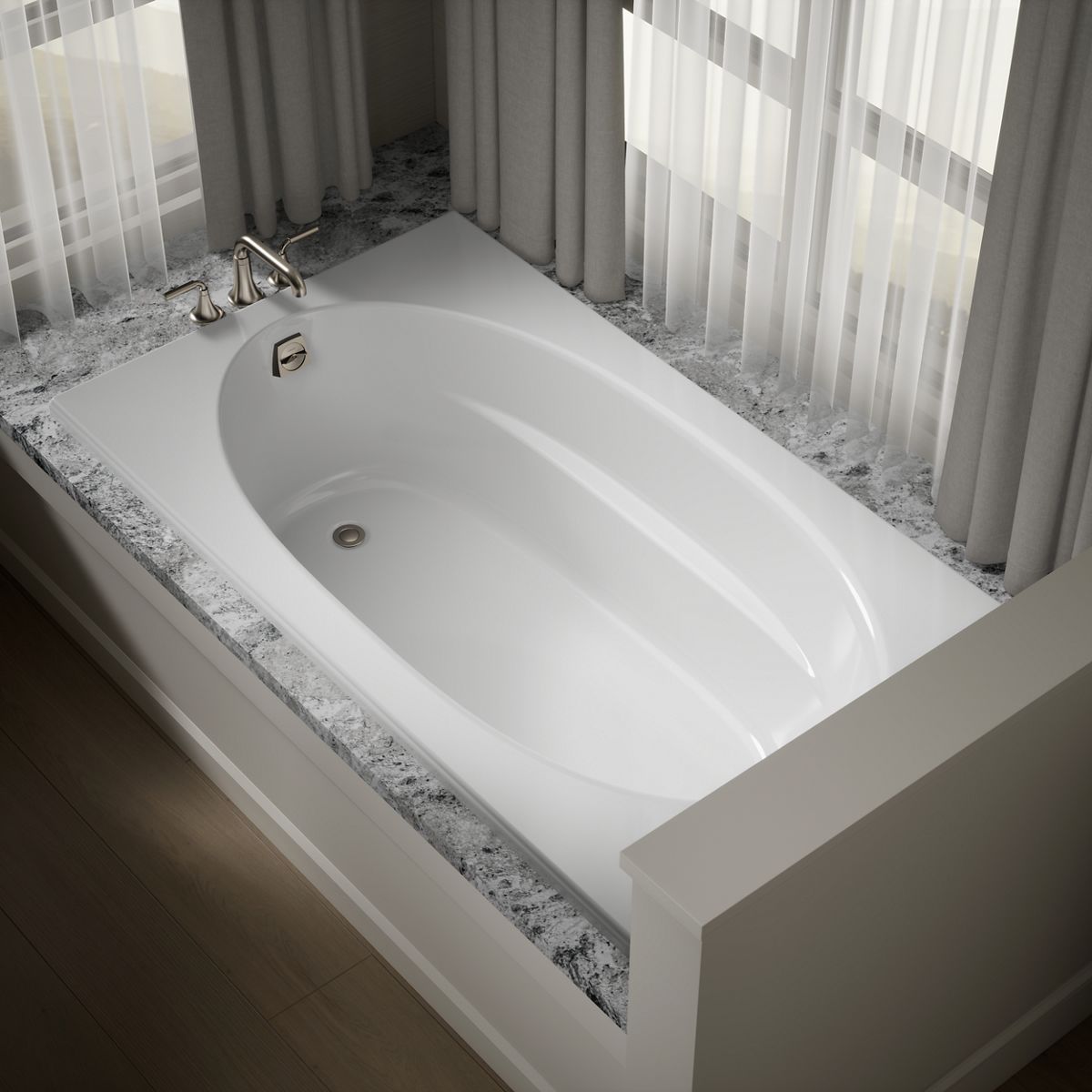 Windward® 72" x 42" drop-in bath
