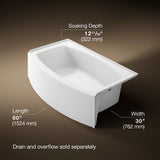 Expanse® 60" x 30" alcove bath, right drain