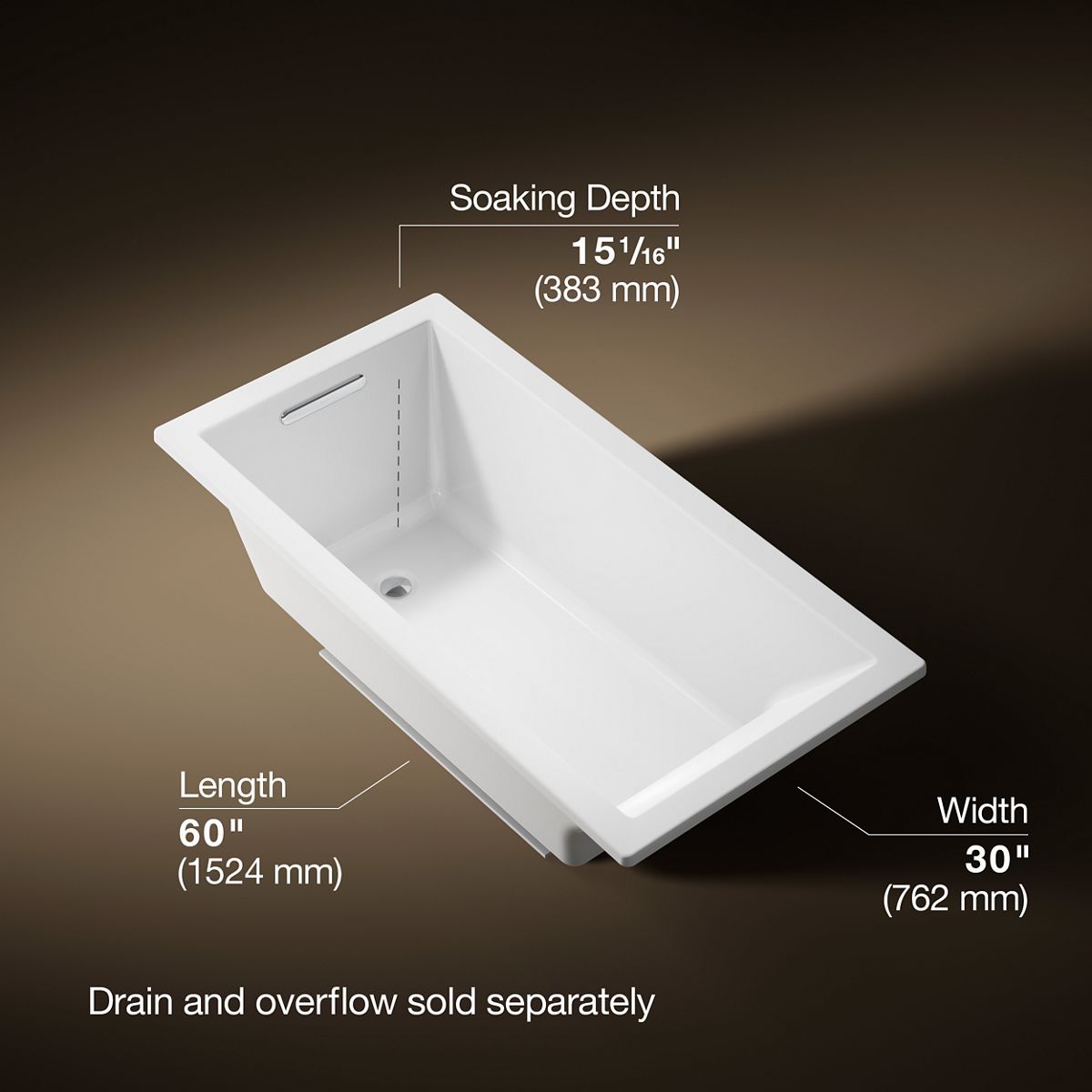 Underscore® 60" x 30" drop-in bath