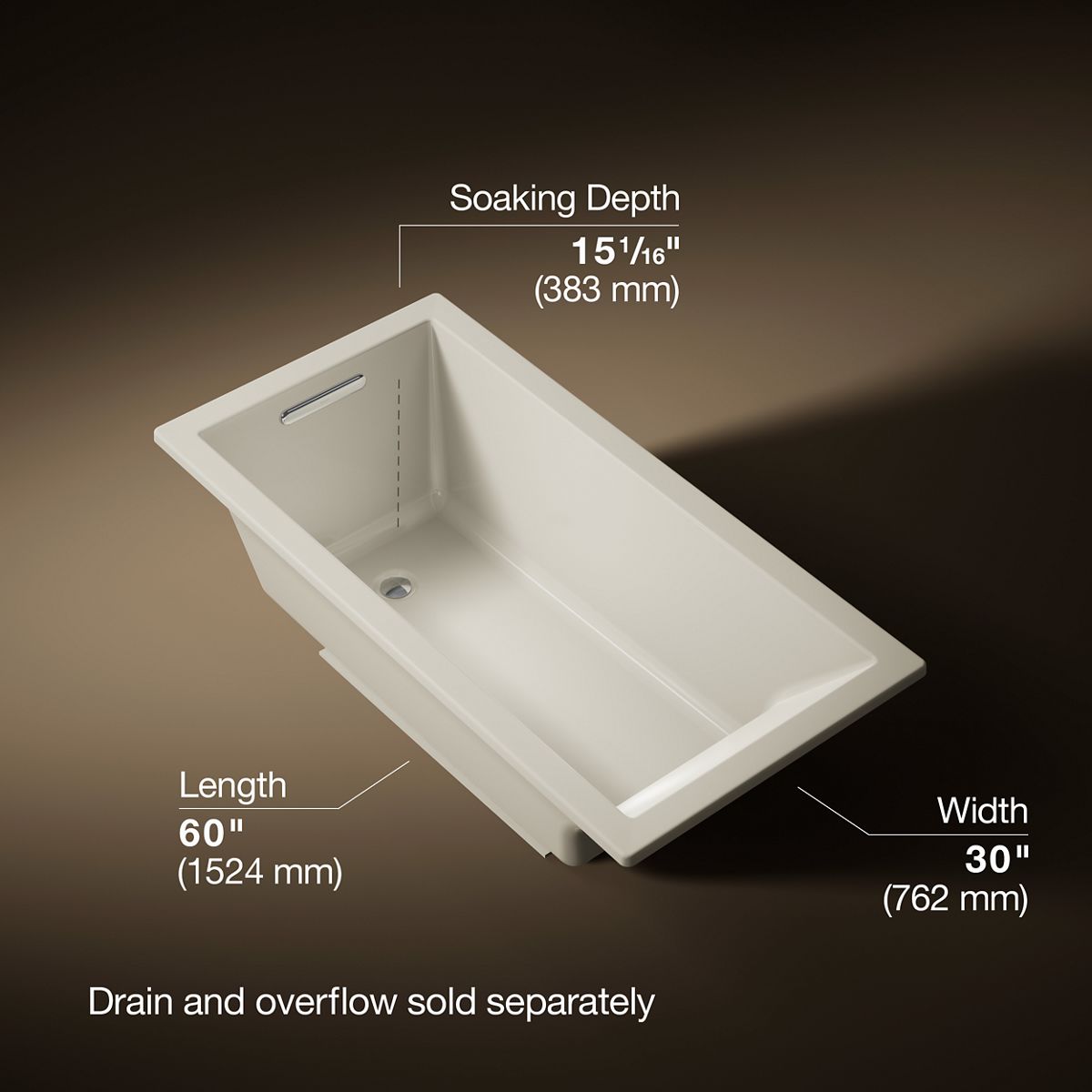 Underscore® 60" x 30" drop-in bath