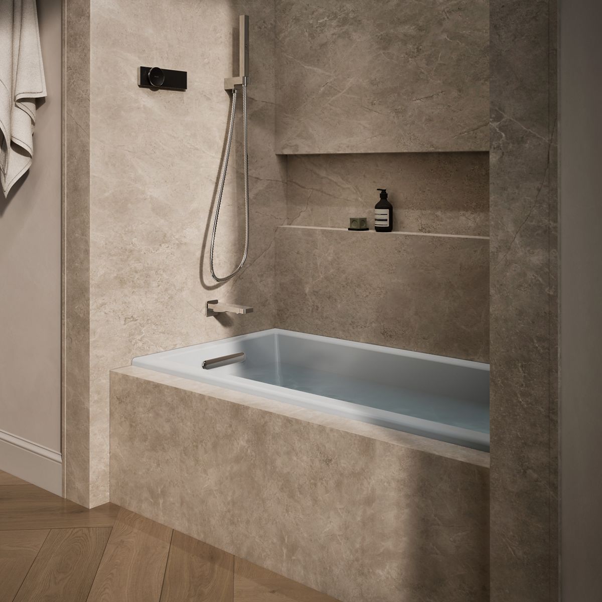 Underscore® 60" x 30" alcove bath, left drain