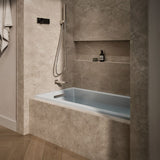 Underscore® 60" x 30" alcove bath with Bask® heated surface, left drain