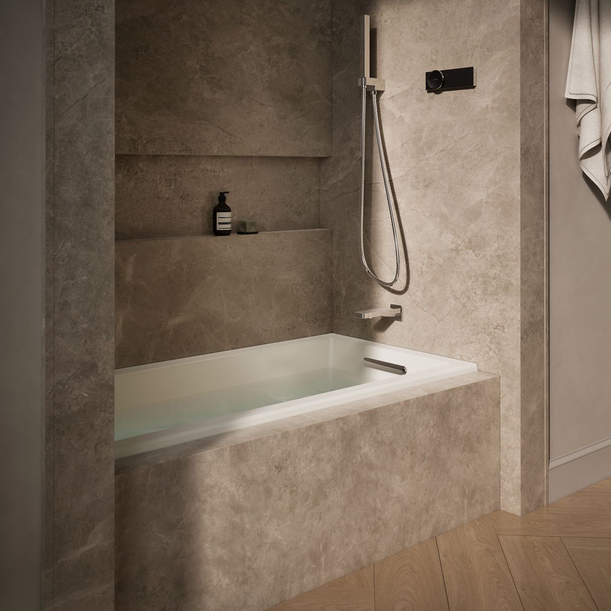 Underscore® 60" x 30" alcove bath, right drain