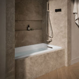 Underscore® 60" x 30" alcove bath with Bask® heated surface, right drain