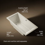 Underscore® 60" x 30" drop-in bath with Bask® heated surface