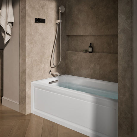 Archer® 60" x 32" alcove Heated BubbleMassage™ air bath, left drain