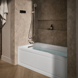 Archer® 60" x 32" alcove heated whirlpool bath, left drain