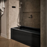 Archer® 60" x 32" alcove heated whirlpool bath, left drain