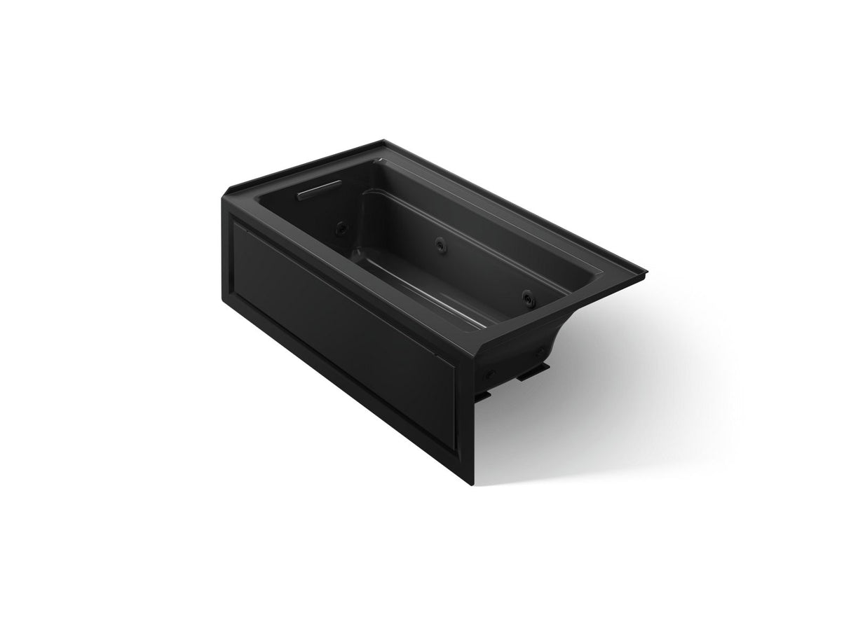 Archer® 60" x 32" alcove heated whirlpool bath, left drain