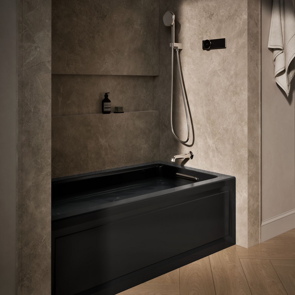 Archer® 60" x 32" alcove heated whirlpool bath, right drain