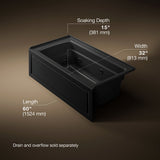 Archer® 60" x 32" alcove whirlpool bath right drain