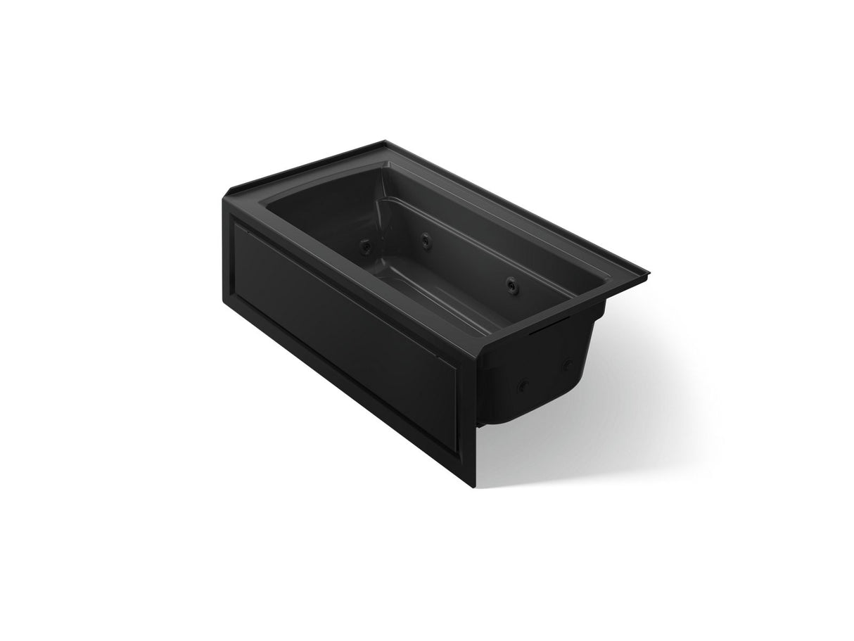 Archer® 60" x 32" alcove heated whirlpool bath, right drain
