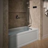 Archer® 60" x 32" alcove heated whirlpool bath, right drain