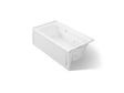Archer® 60" x 32" alcove whirlpool bath with Bask® heated surface, right drain